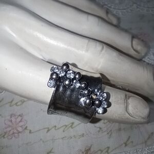 Silver & Crystal Statement Ring